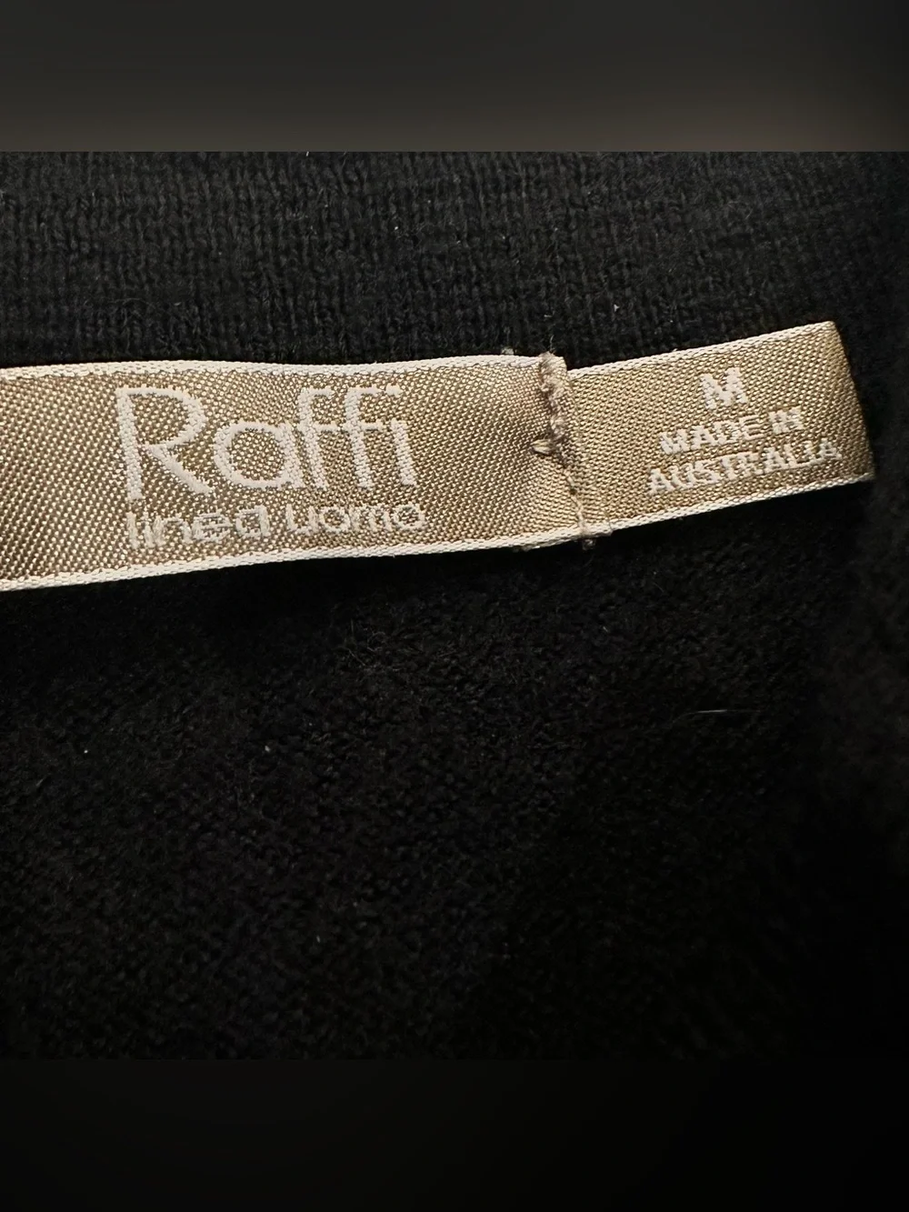 VTG Raffi Linea Uomo Mens Merino Wool Sweater M Collared Quiet Luxury Australia